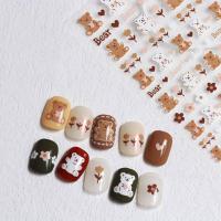 ราคา GUAIP หมีน่ารักลายสก๊อตติดด้วยตนเองดอกไม้ยูนิคอร์น DIY เล็บสติ๊กเกอร์เล็บอุปกรณ์แต่งเล็บตกแต่งเล็บการ์ตูนสติ๊กเกอร์เล็บ (14819071215)