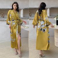 ราคา ชุดนอนผ้าซาตินสตรีเสื้อคลุมอาบน้ำแขนยาวผ้าไอซ์ซิลค์ขนาดใหญ่สำหรับฤดูร้อนปี2022 (18869331756)