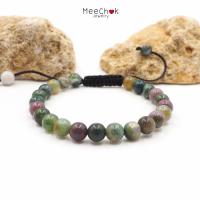 ราคา หินมอสอาเกต หินหยก 5 สี Moss Agate 6 มิล เชือกถัก ปรับขนาด เสริมมงคล หินมงคล หินสี หินนำโชค กำไลหินมงคล กำไลหิน กำไลข้อมือ กำไลหินเสริมดวง (14878556878)