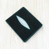 ราคา กระเป๋าหนังแท้ปลากระเบน สีเขียวเหนี่ยวทรัพย์ Genuine Stingray กระเป๋าสตางค์หนังแท้ หนังปลากระเบนแท้ ทนทานเป็นเลิศ (18502729968)