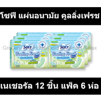 ราคา โซฟี แผ่นอนามัย คูลลิ่งเฟรช เนเชอรัล 12 ชิ้น แพ็ค 6 ห่อ (19502630293)