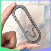 ราคา WDEarth Lightweight Titanium Alloy Carabiner Hook Outdoor Metal Fast Hanging Buckle Keychain Camping Climbing Accessories (20846452445)