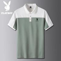 ราคา เสื้อยืดแขนสั้นผู้ชายลายเพลย์บอยคอเสื้อผู้ชายเสื้อยืดคอปกสีสวยเรียบง่ายเสื้อโปโลฤดูร้อน (18201127323)