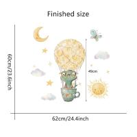 ราคา รูปลอกการ์ตูนรูปสัตว์ลูกโป่งร้อนสติ๊กเกอร์สำหรับเด็กติดผนังห้องเด็กอ่อนรูปลอก PVC ลอกออกได้ติดผนังห้องน้ำ DIY (21169997983)