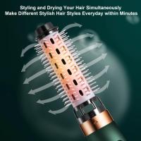 ราคา 3 In 1 Hair Dryer Hot Air Brush Styler and Volumizer Hair Straightener Curler Comb Negative Ion One Step Hair Dryer Brush 2021 (12947366751)