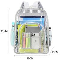 ราคา TINYAT กระเป๋าเป้ใสสำหรับเด็กผู้หญิงที่มีสายรัดเสริม เป้พลาสติก PVC ใสสำหรับโรงเรียน (8356849895)