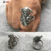 ราคา แหวนยมทูต Sons of anarchy แหวนsamcro jax teller แหวนเท่ๆ แหวนผู้ชาย แหวนแฟชั่น แหวนสแตนเลส สแตนเลสแท้ 100 316l stainless (3950378328)