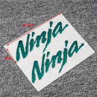 ราคา 1คู่สำหรับ Kawasaki 250R 300R ZX6R 636 ZX10R Z1000XS Z1000 Z800 ZX7R ZX9R ER Chrome 3D Ninja 16X5ซม สติกเกอร์ด้านข้าง Decals สัญลักษณ์ Silver (20137383457)