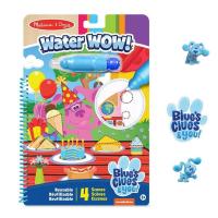 ราคา ระบายน้ำ รียูส Blues ระบายสีด้วยน้ำ 4แผ่น ปากกาน้ำ เล่นซ้ำได้ไม่จำกัดครั้ง รียูส แค่เติมน้ำ ปลอดสารเคมี พกพาง่าย รุ่นตัวอักษร ตัวเลข รูปร่าง Blues Clues You Melissa Doug Reusable Water Wow Coloring B 