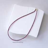 ราคา CHOKER สร้อยคอหิน โกเมน หินแท้ เลือกขนาดเม็ดหิน และความยาวได้ โชคเกอร์หิน garnet by siamonlineshop (20771288770)