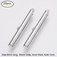 ราคา Beebeecraft 20 50 pc Brass Slide On End Clasp Tubes Slider End Caps for Beads Necklace Bracelet Jewelry Making (13183110787)
