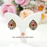 ราคา ต่างหูพลอยทับทิมจันท์ พลอยไพลินจันท์ ตัวเรือนทองคำแท้ 90 สินค้าใหม่ มีใบรับประกันจากทางร้าน พร้อมส่งช (12615998141)