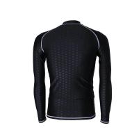 ราคา ผู้ชายแขนยาว rashguards ท่องท็อปส์ชุดว่ายน้ำผื่นยามชุดว่ายน้ำพิมพ์ว่ายน้ำชายหาดเสื้อผู้ชายกีฬาชุดว่ายน้ำชุดว่ายน้ำแขนยาว UPF 50 ผื่นยามสำหรับผู้ชาย (684040871)