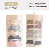 ราคา สต๊อก ที่ใส่ของแบบแขวนตู้เสื้อผ้าแบบมีกระเป๋าตาข่ายและไม้แขวนหมุนได้กระเป๋าเก็บชุดชั้นในสองด้านสำหรับชุดชั้นในกางเกงในถุงเท้าประหยัดพื้นที่ผ้านอนวูฟเวน (18993069539)