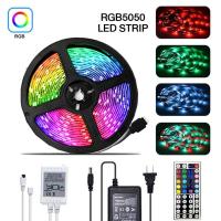 ราคา ไฟเส้นกระพริบ ไฟตกแต่งห้อง ไฟปาร์ตี้ ไฟเส้น LED SMD 2835 5050 RGB ไฟตกแต่งบ้าน ไฟประดับ แถบไฟริบบิ้น กันน้ำ พร้อมรีโมทย์ และ Adapter DC 12V lights4u (4350238252)