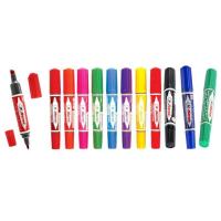 ราคา ปากกามาร์คเกอร์ 2 หัว ชุดคละสี 12สี 12 ด้าม แพ็ค ตราม้า (11631101498)