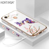 ราคา Hontinga เคสโทรศัพท์ OPPO F5 F5 Plus F5วัยรุ่นเคสแฟชั่นสีสันสดใสทำจากโครเมี่ยมเนื้อนุ่มเคลือบ TPU ทรงสี่เหลี่ยมเคสคลุมรอบเครื่องมีกล้องป้องกันเคสยางกันแรงกระแทกสำหรับเด็กผู้หญิง (13976159686)