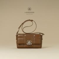 ราคา LoveGood Choco กระเป๋าสะพายหนังวัวแท้ การตัดเย็บ Quilt สี่เหลี่ยม ทรงคลาสสิค อะไหล่แม่เหล็กอย่างดี ไซส์ 8 5 (20952189309)