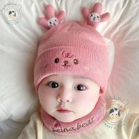 ราคา พร้อมส่ง หมวกไหมพรมเด็ก 2 18 เดือน ผ้านิ่ม กันหนาว หมวกกวาง หูกวาง ผ้าพันคอ (20670671422)
