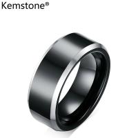 ราคา แหวนทังสเตนดำ 8 มม kemstone แฟชั่นสำหรับผู้ชาย (2661440822)