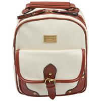 ราคา Vintage Leather Backpack Rucksack Shoulder Travel School Bag Knapsack beige (20129526331)
