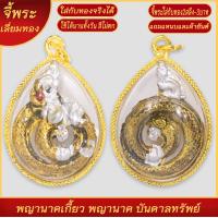 ราคา จี้พระ พญานาคเกี้ยว บันดาลทรัพย์ เลี่ยมกรอบชุบเศษทอง แถมฟรี แหนบห้อยพระ และผ้ายันต์ (18264155531)