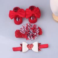 ราคา 3PcsSet Lace Flower Baby Girl Headband Socks Set Crown Bows Newborn Headbands Hair Accessories (16525554796)