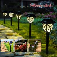ราคา ไฟปักสนามโซล่า ทรงญี่ปุ่น 2 ชิ้น ไฟปักสนาม LED ไฟปักสนาม ใช้ในสวน ไฟโซล่าเซล ไฟแต่งสวนโซล่า ใช้พลังงานแสงอาทิตย์ กันน้ำ ปิด เปิดอัตโนมัติ Solar Lamp Outdoor Retro Solar Powered Garden Lights Home Wate