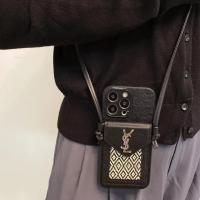 ราคา Unicorn iPhone 15 pro max case High end trendy brand leather grain diagonal cross zero wallet card bag phone case suitable for iPhone 15 14 13 12 11 Pro Max Plus Mini X XS XR XSMAX 7 8 Plus (209926732