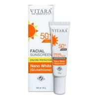 ราคา VITARA Facial sunscreen SPF50 PA 20 G ครีมกันแดดผสมกลูตาไธโอน 1 กล่อง (21074669845)