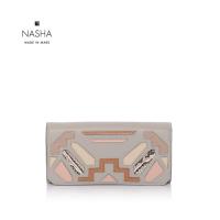 ราคา NASHA MADE IN MARS Etienne Continental wallet Mozzarella กระเป๋าสตางค์หนังวัวสีเทา (2011450138)