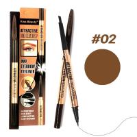 ราคา NO 59160 03 Duo Eyebrow Eyeliner ดินสอเขียนคิ้ว อายไลเนอร์ 2in1 กันน้ำ ติดทนนาน Kiss Beauty (20954286554)