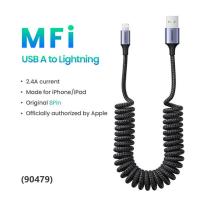 ราคา UGREEN MFi USB C 3A แบบสปริงสำหรับรถยนต์สายสปริง Lightning PD 20W สำหรับ iPhone 14 13 12 Pro Max ชาร์จเร็วสำหรับ iPad Type C สายโทรศัพท์ (19576097494)