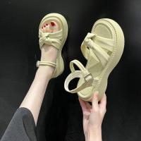 ราคา ส่งเร็วพิเศษ H308 รองเท้าส้นตึกรัดส้น พื้น 2 นิ้ว มี 3 สี (18258834543)