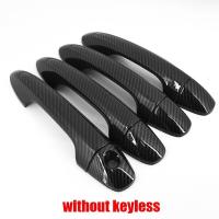 ราคา สำหรับโตโยต้า VIOS 2019 2023ฝาครอบที่จับประตูรถลวดลายคาร์บอนไฟเบอร์ถาดมือจับเล็มขอบประตูใหม่ (18352557334)