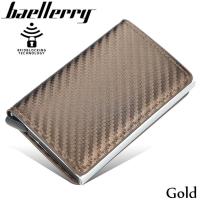 ราคา Baellerry 2022ผู้ถือบัตรเครดิตผู้ชายกระเป๋าสตางค์ RFID อลูมิเนียมกล่องผู้ถือบัตรธนาคารคาร์บอนไฟเบอร์หนังกระเป๋าสตางค์ที่มีคลิปเงิน (16569045007)