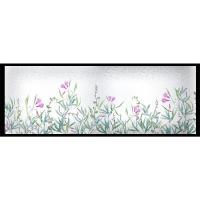 ราคา Cartoon flower plant glass sticker office decorative glass film self adhesive horizontal version long window sticker anti light (19728626394)