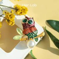 ราคา Her Lab Jewelry เข็มกลัดรูปนกแฟชั่นเพชรน้ำเข็มกลัดนกฮูกเข็มกลัดสองสีเข็มกลัดโลหะผสมจี้ลงยาเข็มกลัดประณีตอารมณ์ที่งดงามย้อนยุคนกสีทองเข็มกลัดคริสตัลหลากสี (17605657018)