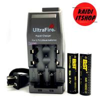 ราคา ถ่านชาร์จ 18650 พร้อมแท่นชาร์จ Ultrafire 2 ช่อง พร้อมถ่าน 2 ก้อน มีไห้เลือกหลายแบบ หลายแบรนด์ (5470490441)