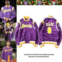 ราคา BAPE Hoodies แจ็คเก็ตฤดูใบไม้ร่วงฤดูหนาว SHARK HEAD สีม่วงเบสบอลเสื้อผ้าเสื้อ (769970009)