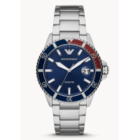 ราคา Emporio Armani นาฬิกาข้อมือผู้ชาย Diver Blue Dial Silver รุ่น AR11339 (17843819778)