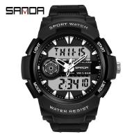ราคา SANDA Watches For Men 50M Waterproof Clock Alarm reloj hombre Dual Display Wristwatch Quartz Military Watch Sport Mens Relogio (17609258494)