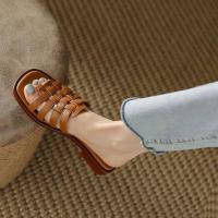 ราคา 35 40 Cowhide ฝรั่งเศสรองเท้าแตะวินเทจ (20118501388)