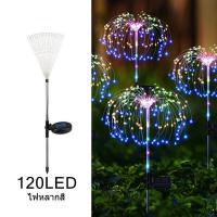 ราคา ไฟโซล่าเซลล์ 90 120LEDพลังงานแสงอาทิตย์Dandelionสไตล์ไฟสายประดับกันน้ำโคมไฟติดพื้นสำหรับลานสวนสีขาว Warm White Multicolor (21067370455)