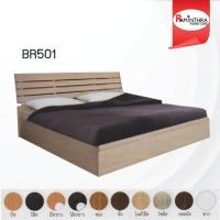 ราคา Raminthra Furniture เตียงนอน 6ฟุต ระแนงหลังเหล็ก BR 601 มีหลายสีให้เลือก Bed (647822933)