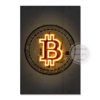 ราคา Bitcoin ดอลลาร์นีออนและ Bitcoin ป้ายศิลปะโปสเตอร์เงินสร้างแรงบันดาลใจภาพวาดผ้าใบติดผนังพิมพ์รูปภาพห้องนั่งเล่นของตกแต่งบ้านทันสมัย (20358402821)