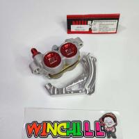 ราคา ปั๊ม8 1 สีแดง ขา NUI CNC LEO LEO STAR สำหรับใส่กระบอกโช้คเดิม (16758520158)