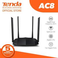 ราคา เราเตอร์ไร้สายอุปกรณ์ช่วยขยายช่วงสัญญาณ TENDA AC8 Gigabit Router Dual Band AC1200 WIFI 4 เสา 6dBi (12497870129)