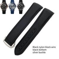 ราคา 2022 FOR 19mm 21mm 22mm Curved End Nylon Rubber Watchband Fit for Omega Planet Ocean 20mm Seamaster 300 AT150 Speedmaster Watch Strap (16892926448)
