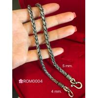 ราคา สร้อยข้อมือเงินแท้92 5 ลายถัก เปียหางกระรอก งานรมดำ หนา 4 5 มิล ยาว 7 8 นิ้ว งานไทย (10138029434)